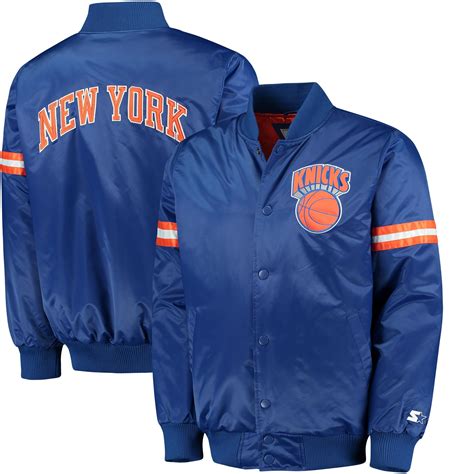 vtg 90s new york knicks pull over 14 zip starter jacket size Large Blue. . Knicks starter jacket